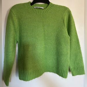 Gently used Zara lime green sweater. Size L.